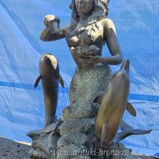 FONTANNA "Mała Syrenka" z delfinami ✨