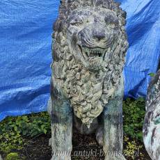 Eleganckie pary lwy- rzezby