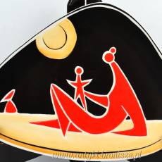 New Look Patera Zsolnay Török János węgierska porcelana lata 60te 29cm