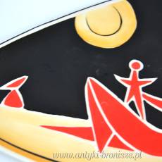 New Look Patera Zsolnay Török János węgierska porcelana lata 60te 29cm