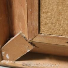 Olej na desce   ,, Droga do fermy ,, Podpisany R . Ganip 44  Belgia 77/67 cm