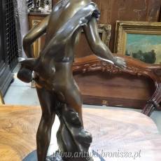 Louis Moreau (1793-1873) rzeźbiarz z Dijon- Figura z brązu "Młodzieniec" sygnowana "Louis Moreau" - poz. 1981