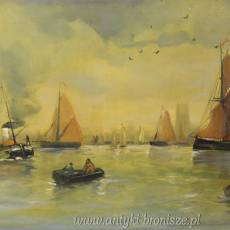 Marynistyka- ONP - VAN LINT J. " Żaglowce" podpisany Van Lint J. - poz. 5983