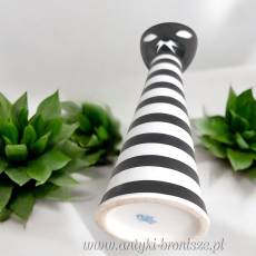 Wazonik kot sygnowany Zsolnay dekoracja a'la picasso porcelana węgierska lata 60-te