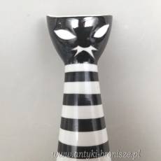 Wazonik kot sygnowany Zsolnay dekoracja a'la picasso porcelana węgierska lata 60-te