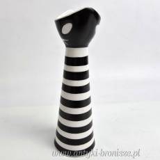 Wazonik kot sygnowany Zsolnay dekoracja a'la picasso porcelana węgierska lata 60-te