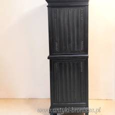 Antyczny kredens pałacowy (bieliźniarka) dębina, płaskorzeźby o tematyce religijnej XIXw - unikat