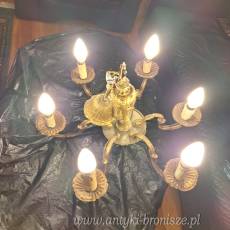 Lampa 6-cio ramienna braz zlocony - poz. 0001