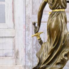 Temida figura z brązu złoconego prezent + grawer GRATIS Adwokat Sędzia