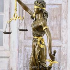 Temida figura z brązu złoconego prezent + grawer GRATIS Adwokat Sędzia