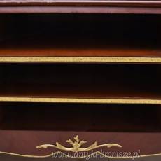 Komoda Szafa pod TV Styl Barok - Marmurowy Blat - Drewno, 6 Szuflad