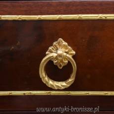 Komoda Szafa pod TV Styl Barok - Marmurowy Blat - Drewno, 6 Szuflad