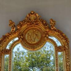 OGROMNE ZŁOTE LUSTRO - RAJSKA SCENA - BAROK ZŁOTO