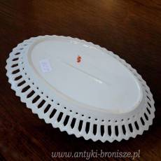 WYPRZEDAŻ Półmisek koszyk ażurowy wzór cebulowy porcelana lata 20te