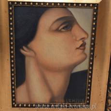 TAMARA De Łempicka - Portret Kobiety - Prezent - Obraz Olejny Złota Rama