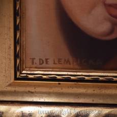 TAMARA De Łempicka - Dama w Kapeluszu - Kobieta - Prezent - Obraz Olejny