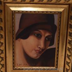 TAMARA De Łempicka - Dama w Kapeluszu - Kobieta - Prezent - Obraz Olejny