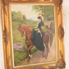 Juliusz Kossak - Kobieta Jadąca Na Koniu - Arystokratka Polski Obraz Olejny