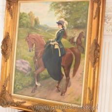 Juliusz Kossak - Kobieta Jadąca Na Koniu - Arystokratka Polski Obraz Olejny