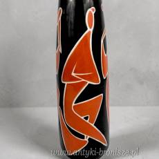 New Look Wazon “Dance” Zsolnay Török János porcelana węgierska lata 60te  wys.31cm