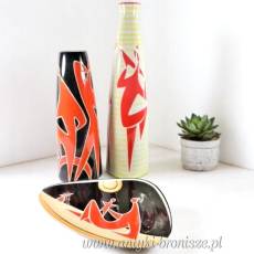 New Look wazon Zsolnay Török János węgierski design lata 60te wys.40cm
