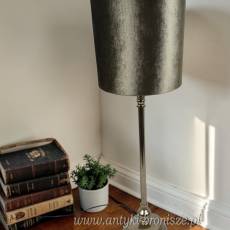 WYPRZEDAŻ Lampa chromowana L&L Collections Holandia lata 80/90te abażur nowy wys.54/71cm