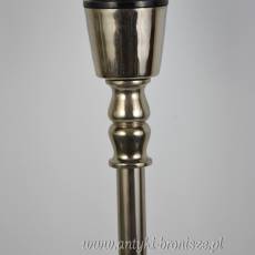 WYPRZEDAŻ Lampa chromowana L&L Collections Holandia lata 80/90te abażur nowy wys.54/71cm