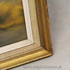WYPRZEDAŻ Kwiaty słonecznika i papuga pastel Mona Martin Belgia lata 50/60te