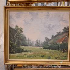 ONP - "Pejzaz" podpisany L.Lecrenier rozm.: 38 x 45 cm - poz. 7040