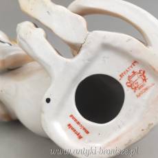 Jamnik siedzący duża figurka 20/15.5cm Steatyt Katowice lata 50te