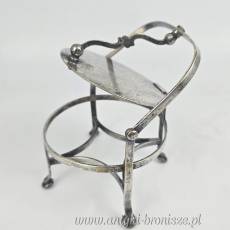 Posrebrzany stelaż do kabaretu Fabryka Wolska Warszawski Plater XIX/XXw