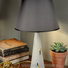 WYPRZEDAŻ New look lampa stołowa porcelana Hollohaza pikasy lata 60te