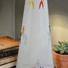 WYPRZEDAŻ New look lampa stołowa porcelana Hollohaza pikasy lata 60te