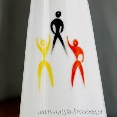 WYPRZEDAŻ New look lampa stołowa porcelana Hollohaza pikasy lata 60te