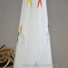 WYPRZEDAŻ New look lampa stołowa porcelana Hollohaza pikasy lata 60te