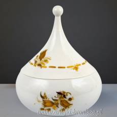WYPRZEDAŻ Bomboniera Rosenthal Studio Line Bjorn Wiinblad złoty dekor lata 70te.