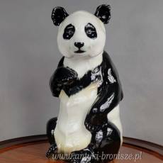 Figurka Pandy z porcelany szkliwionej, ręcznie malowana, sygnowana: Hutschenreuther, Niemcy