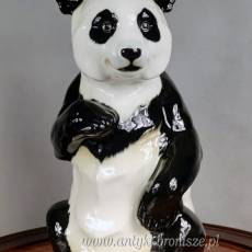 Figurka Pandy z porcelany szkliwionej, ręcznie malowana, sygnowana: Hutschenreuther, Niemcy
