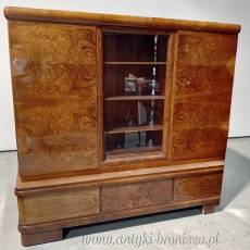 Biblioteka w stylu Art Deco orzech lata 30te po renowacji