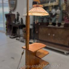 Lampa podłogowa z półkami w stylu art déco – Polska, lata 20.–30. XX wieku