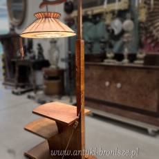 Lampa podłogowa z półkami w stylu art déco – Polska, lata 20.–30. XX wieku