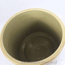 Pojemnik z drewnianą pokrywą wys. 22 cm, ceramika Jasba Niemcy lata 70te