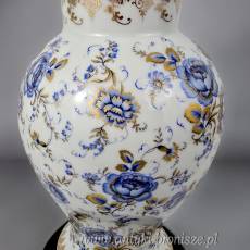Porcelanowa lampa stołowa typ Ginger Jar Limoges Francja lata 60te