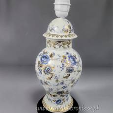 Porcelanowa lampa stołowa typ Ginger Jar Limoges Francja lata 60te