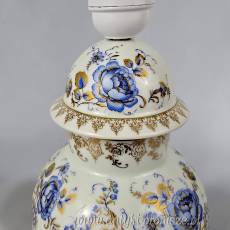 Porcelanowa lampa stołowa typ Ginger Jar Limoges Francja lata 60te