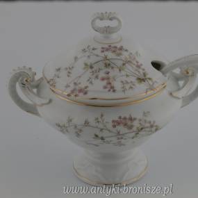 Sosjerka porcelanowa z łyżką XIX / XX w.