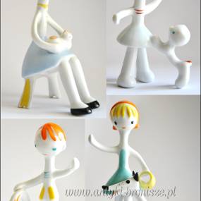 porcelanowe figurki - lalki z bajek sygnowane Węgry pikasy lata 60-te