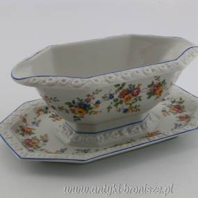 Sosjerka porcelanowa Niemcy Rosenthal Maria wzór kwiatowy rzadko spotykany 1946r.