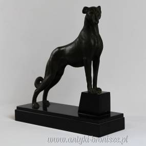 Figura chart z brązu na marmurze Art-Deco wys. 38cm