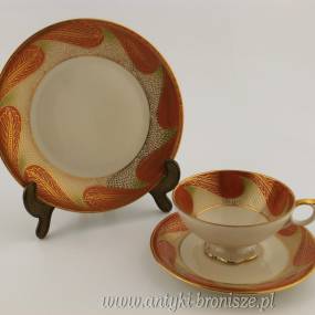 Filiżanka porcelanowa (trio) Niemcy Bawaria Porzellanfabrik Oscar Schaller & Co. Nachfolger 1935-1950r.